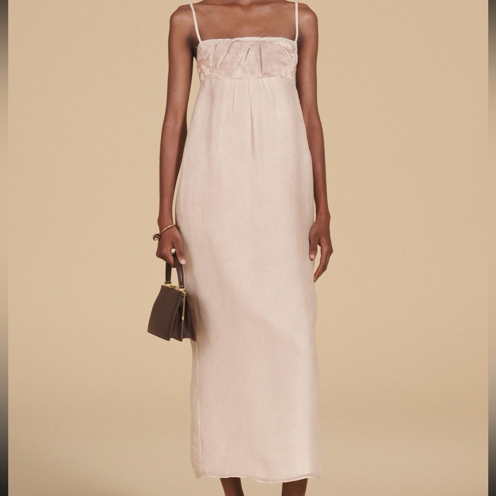 Zara Limited Edition Blush Dress Mixed Organza - Picture 2 of 10